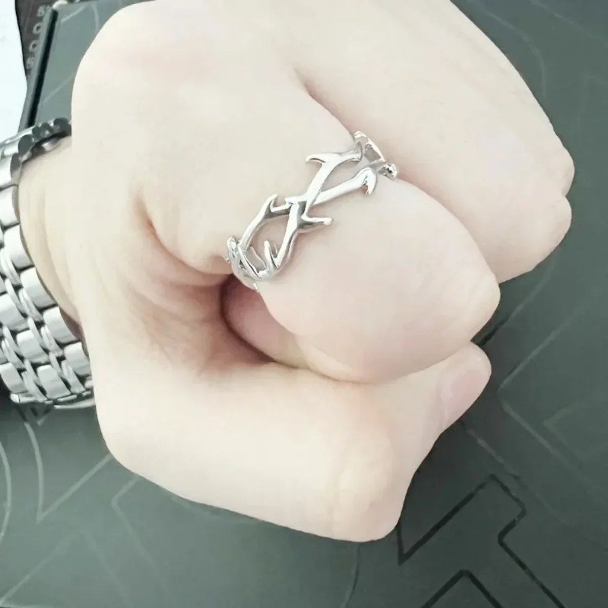 Punk Classic Split Rings Stainless Steel Simple Adjustable Rings for Women Men Couples Jewelry Accessories - Image 3