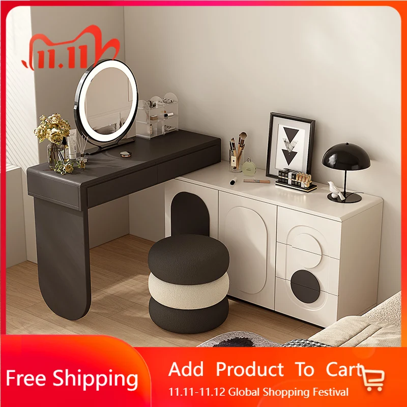 

Regale Vanity Table Mirror Lights Elegant Luxury Vanity Table Makeup Aesthetic Essentials Elegant Vestidores Trendy Furniture