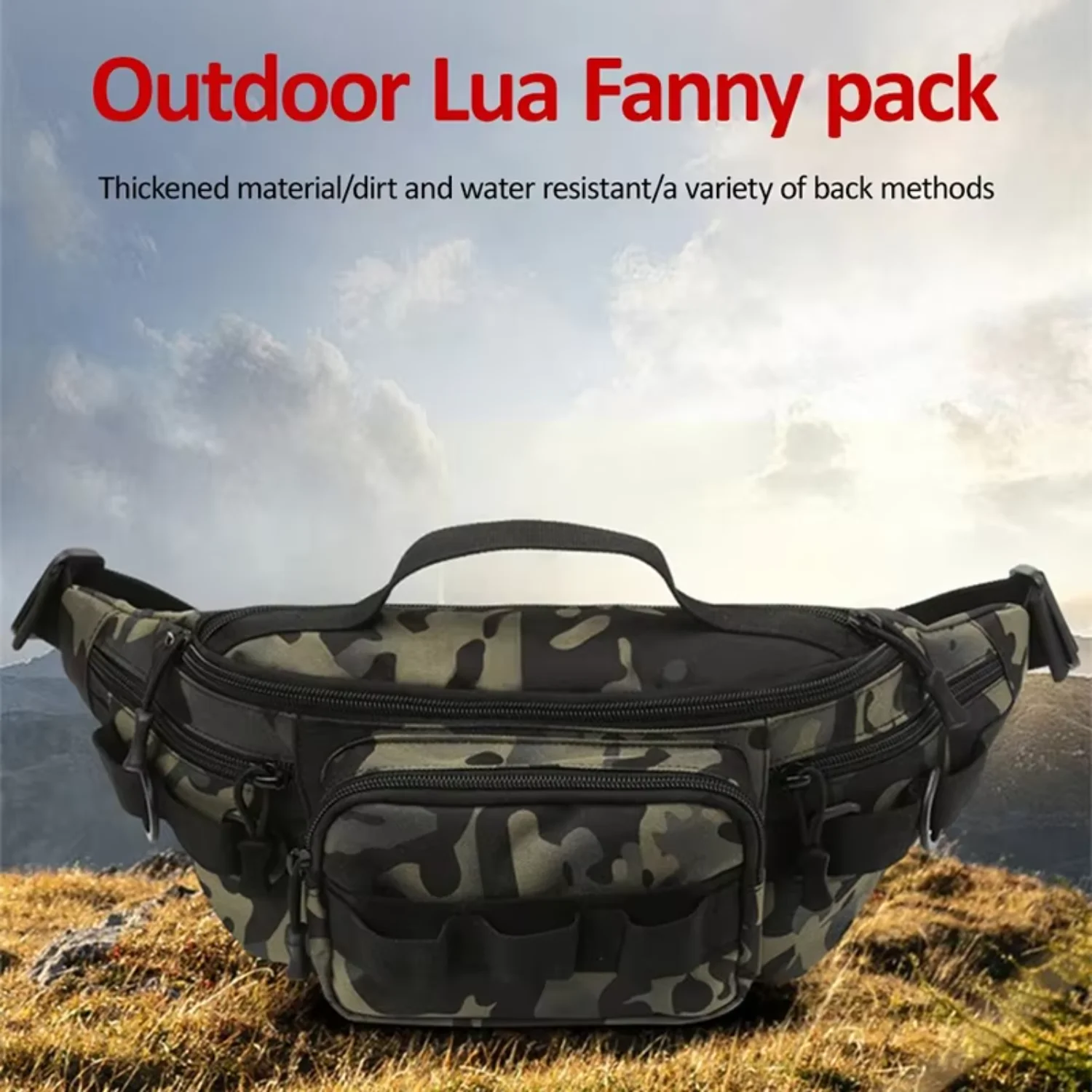 

Outdoor Sports Waterproof Waist Pack Travel Lightweight Oxford Cloth Anti-theft Waist Pack Multi-colour Fishing