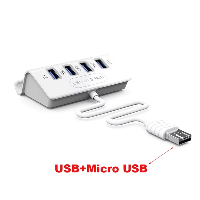 N11R--4-в-1-концентратор-подставка для телефона-держатель-USB-C-кабель-разветвитель-USB2.0-удлинитель-адаптер-конвертер-зарядка-док-станция