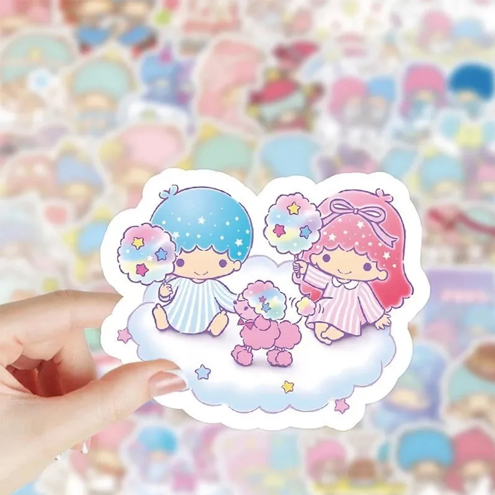 

10/30/50/100PCS Cute Cartoon Sanrio Little Twin Stars Anime Stickers Decal DIY Phone Water Bottle Notebook Aesthetic Sticker Toy