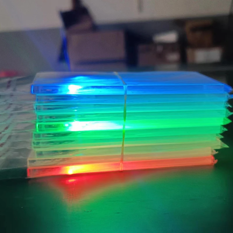 LED 빈 아크릴 빛나는 명함 조명, 투명 이름 태그 보드 배터리 전원, 남자 친구, 아빠용 DIY 선물, 1PC