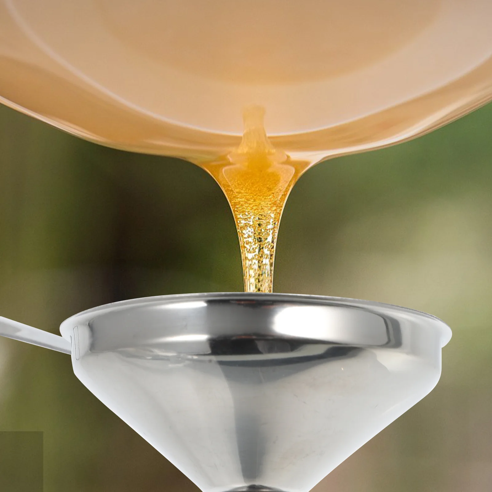 

3Pcs Stainless Steel Funnel Set Home Kitchen Filling Bottles Funnel Oil Filter Easy to Use Practical Tool