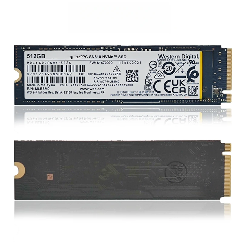 SN810 512G 2TB 1T 256G M.2 PCI-E 4.0 NVME m2 محرك الحالة الصلبة الأصلي للكمبيوتر والكمبيوتر المحمول و SSD متوافق مع PS5
