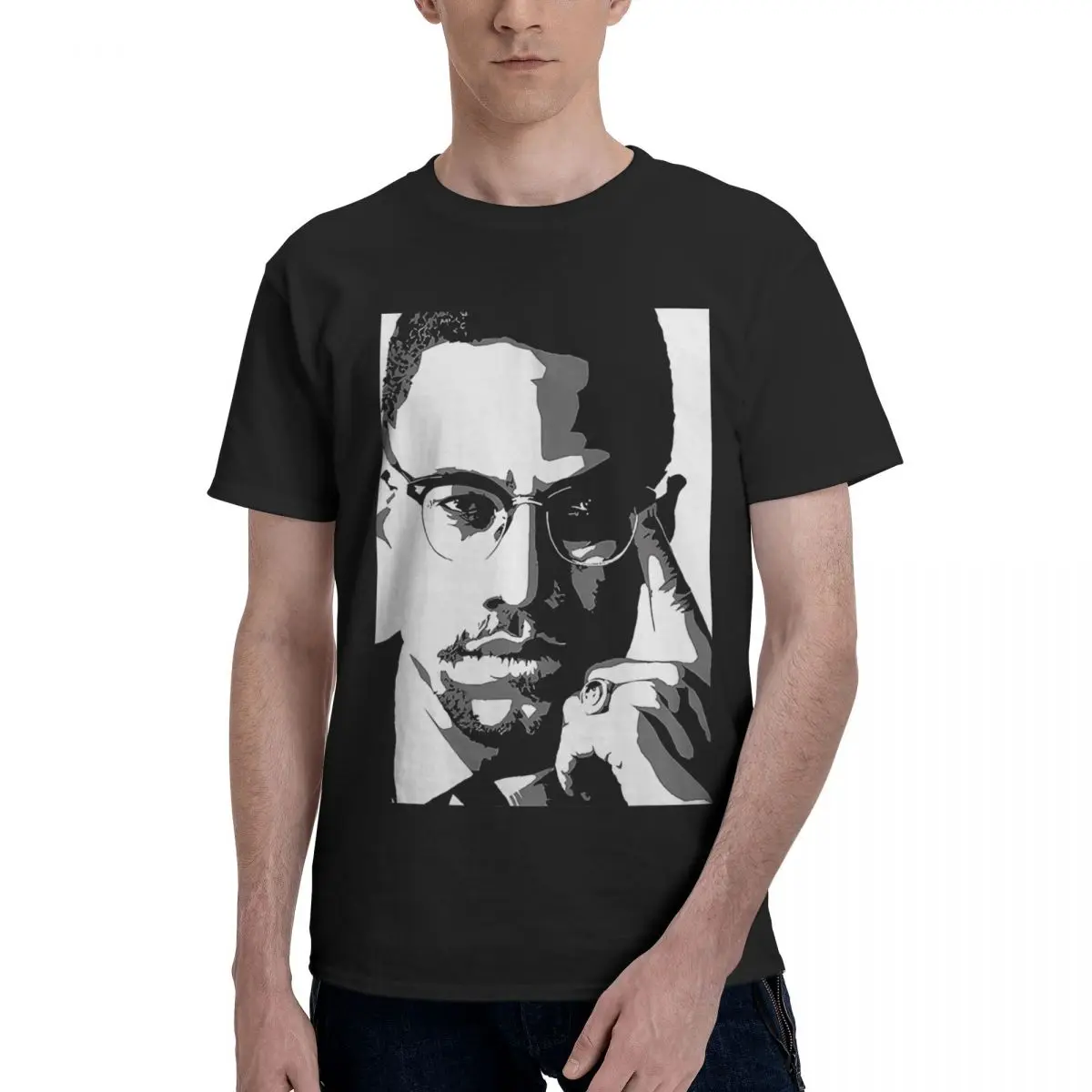 

Malcolm X 100% хлопок, повседневная дышащая удобная мужская верхняя одежда высокого класса, мужская одежда