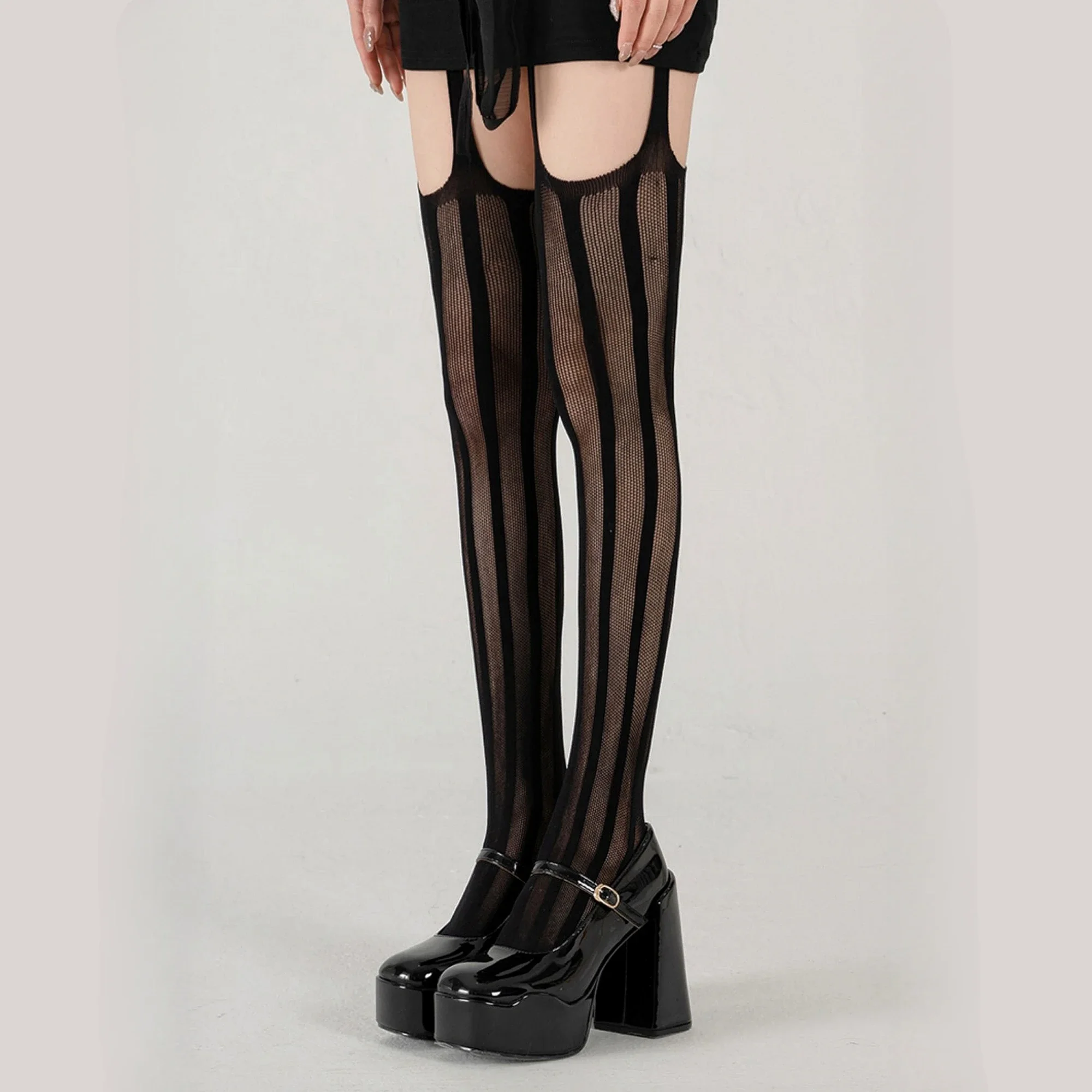 1Piece Fishnet Fishnet Sexy Temptation Women Crotchless Pantyhose Crotch Lace Socks