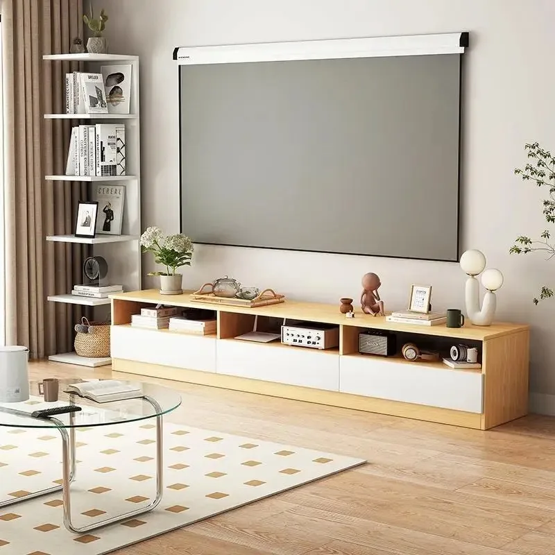 Nordic Beauty Tv Stand Storage Design Multifunctional Save Space Vintage Tv Stand Simple Wooden Archivadores Trendy Furniture