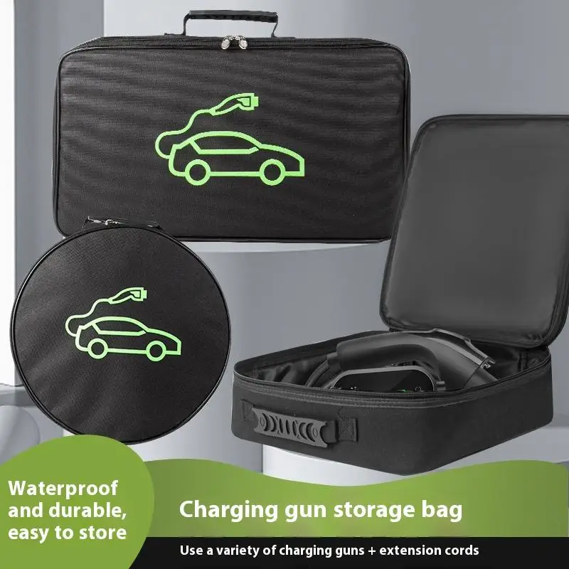 Bolsa de Almacenamiento Portátil e Impermeable para Cables de Carga de Vehículos Eléctricos, Organizador Resistente al Fuego para Cables de Arranque, Enchufes y Conectores de Coches Eléctricos