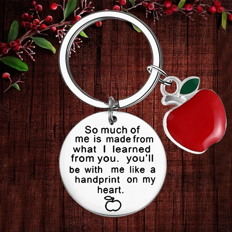 Charm Thank you Teacher gifts Keychain Teacher Appreciation Gifts Key chain Keyring Holder