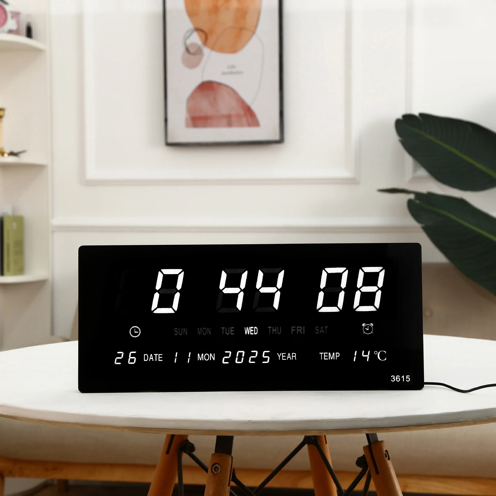 

Оптовая продажа, 25, новая модель, светодиодные настольные часы, вечный календарь, электронные настенные часы, стекло для гостиной, офиса, общественных мест