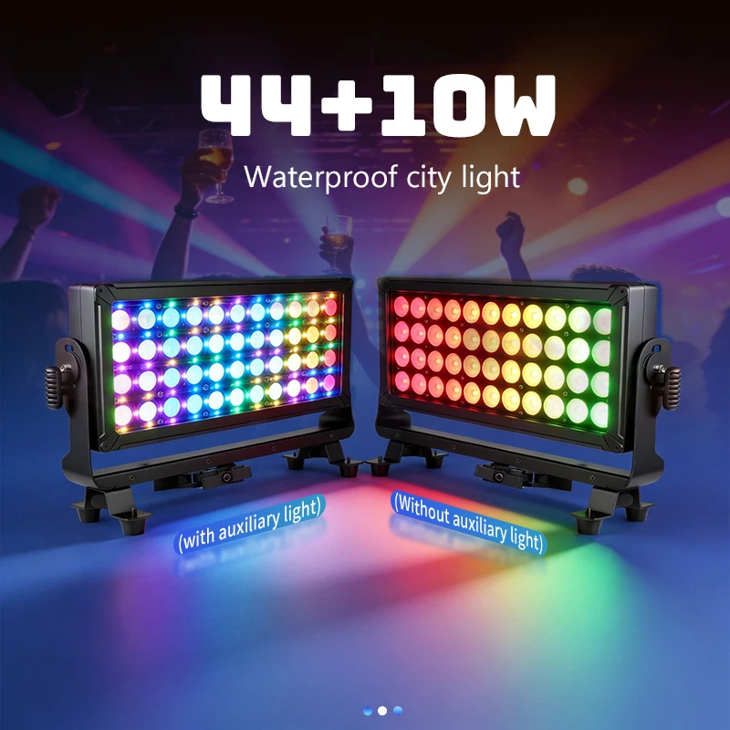 DMX512 44x10W Light RGBW Outdoor IP65 Wash Lights Pixel Control Brightness Lighting For DJ Disco Wedding image 5
