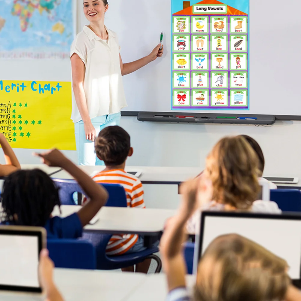 

1 Set Alphabet Cards Learning Kit For Kids Early Education Spelling Memory English Word Recognition Durable Pocket Chart Hanging