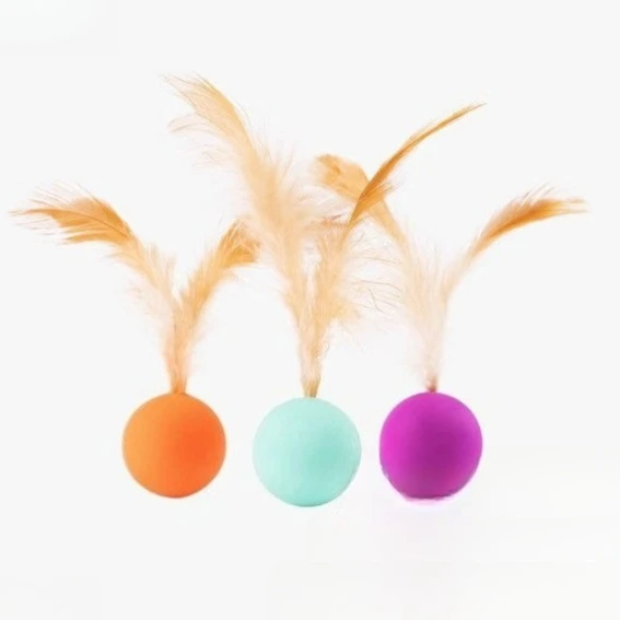 Bouncy Ball Cat Toys Internet Celebrities Bouncing Ball Teasing Cat Stick Self-hi
