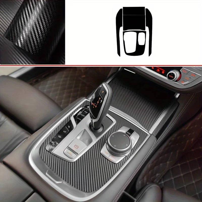 

Car Interior Sticker Gear Box Protective Film For BMW 7 Series G11 G12 2016-2022 Car Gear Panel Sticker Carbon Fiber Black