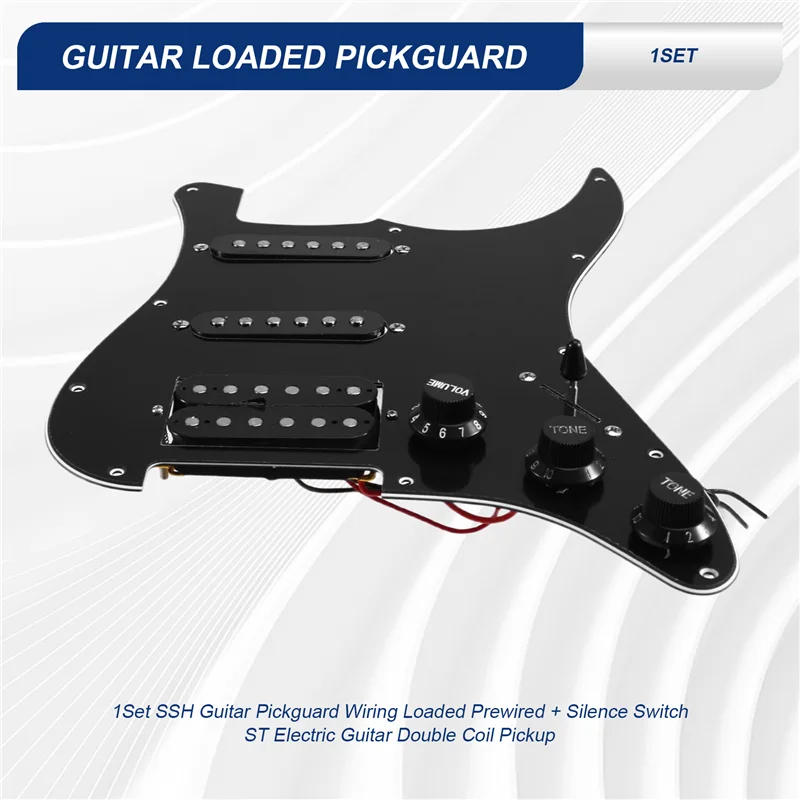 A51Q-SSH نموذج جيتار Pickguard كامل مع الأسلاك ومفتاح الصمت للجيتار الكهربائي ST، وإعداد الملف المزدوج #2