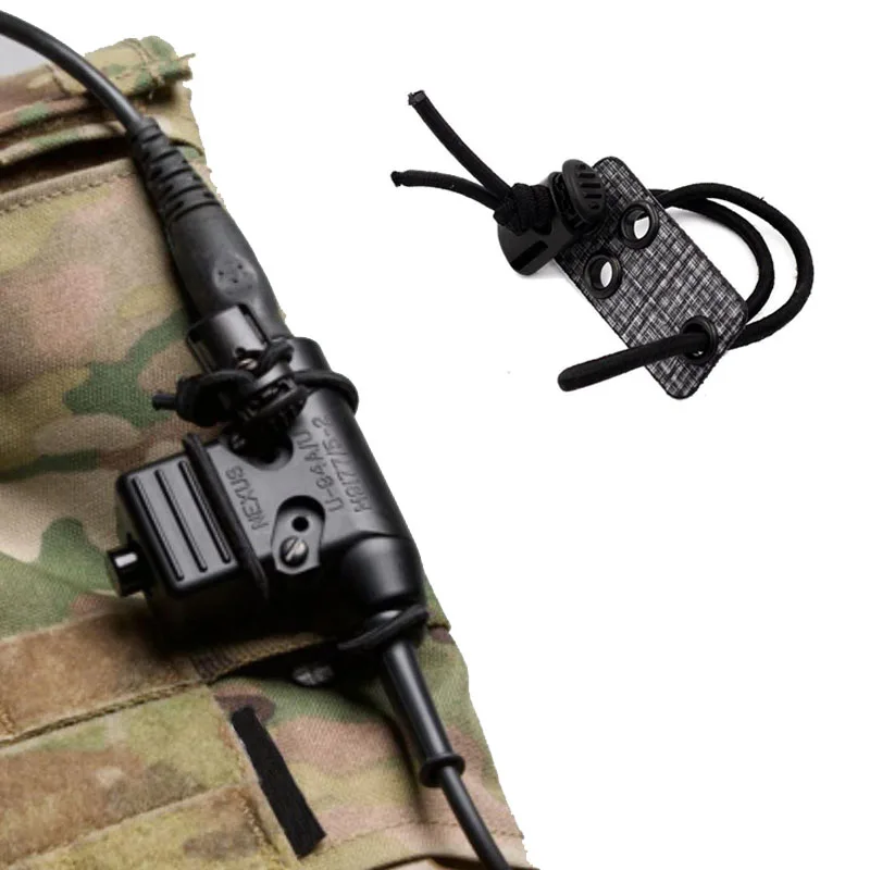 1PCS Outdoor Communication PTT Fixed Plate Holder Imported Tegris Molle Adapter Buckle