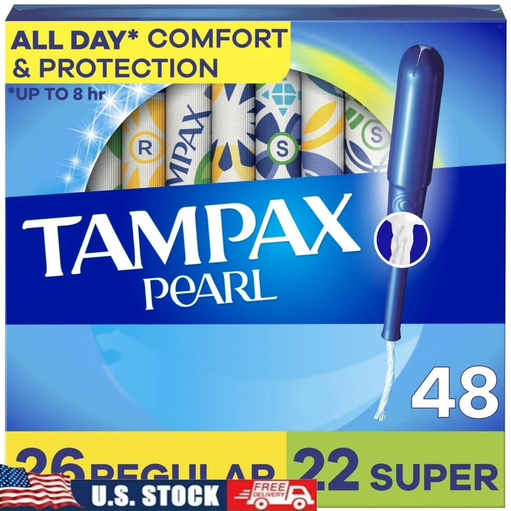 Pearl Tampons Multipack Regular Super Absorbency Unscented 48 Count LeakGuard Braid Gynecologist Recommended Body Safe