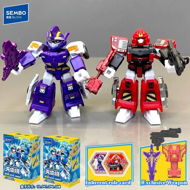 SEMBO Blind Box Bouwsteen Beeldje Ultieme Blue Cop Assembleren Kinderspeelgoed Verjaardag Kerstcadeau Desktop Decoratief Model