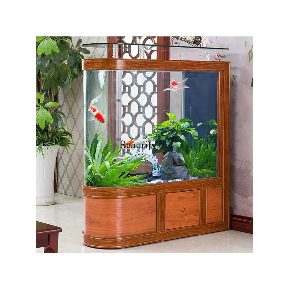 

FG26Subareas Screens Wall-Mounted Smart Display Fish Tank Living Room Home Fish Tank Office Glass