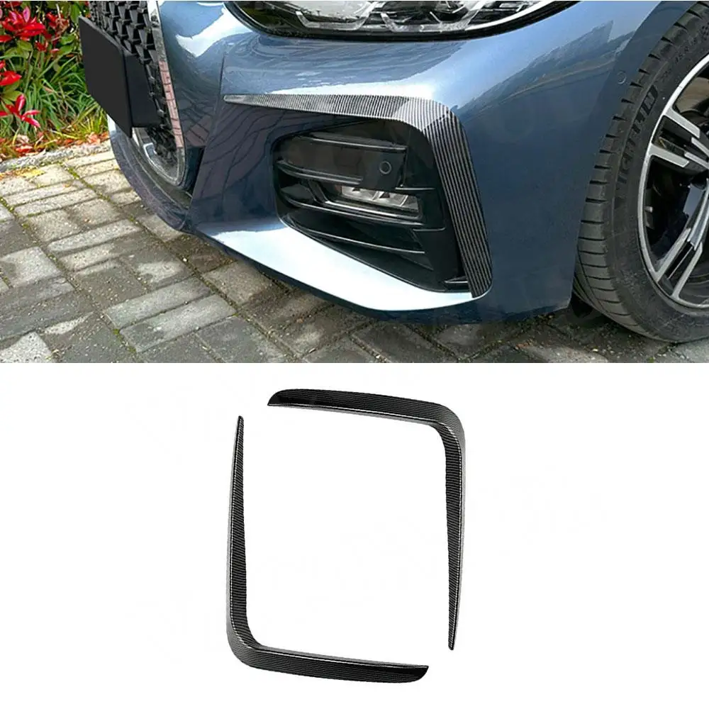 For BMW 4 Series G22 G23 G26 M Sport 2021 + ABS Front Bumpers Air Vent Trim Spoiler Canards Splitters Car Styling 2Pcs/Set