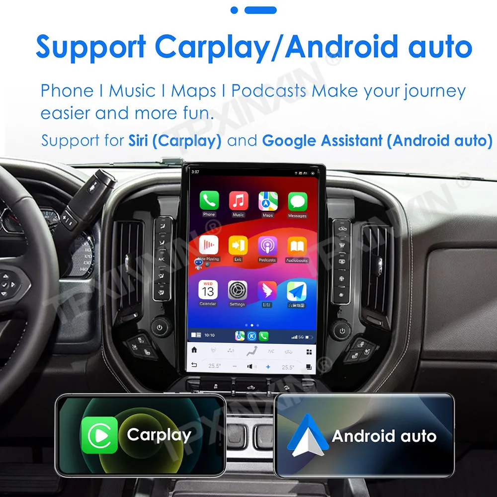 

Автомобильные аксессуары, радио для Chevrolet Silverado GMC 2014-2019, Android, GPS-навигация, мультимедийный стереоприемник, головное устройство