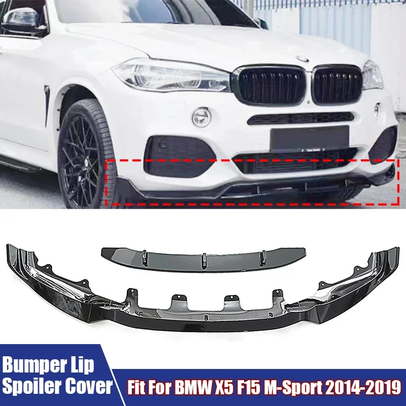 

4Pcs/Set Front Bumper Lip Diffuser Spoiler Trim Covers Car Accessories Fit For BMW X5 F15 M-Sport 2014 2015 2016 2017 2018 2019