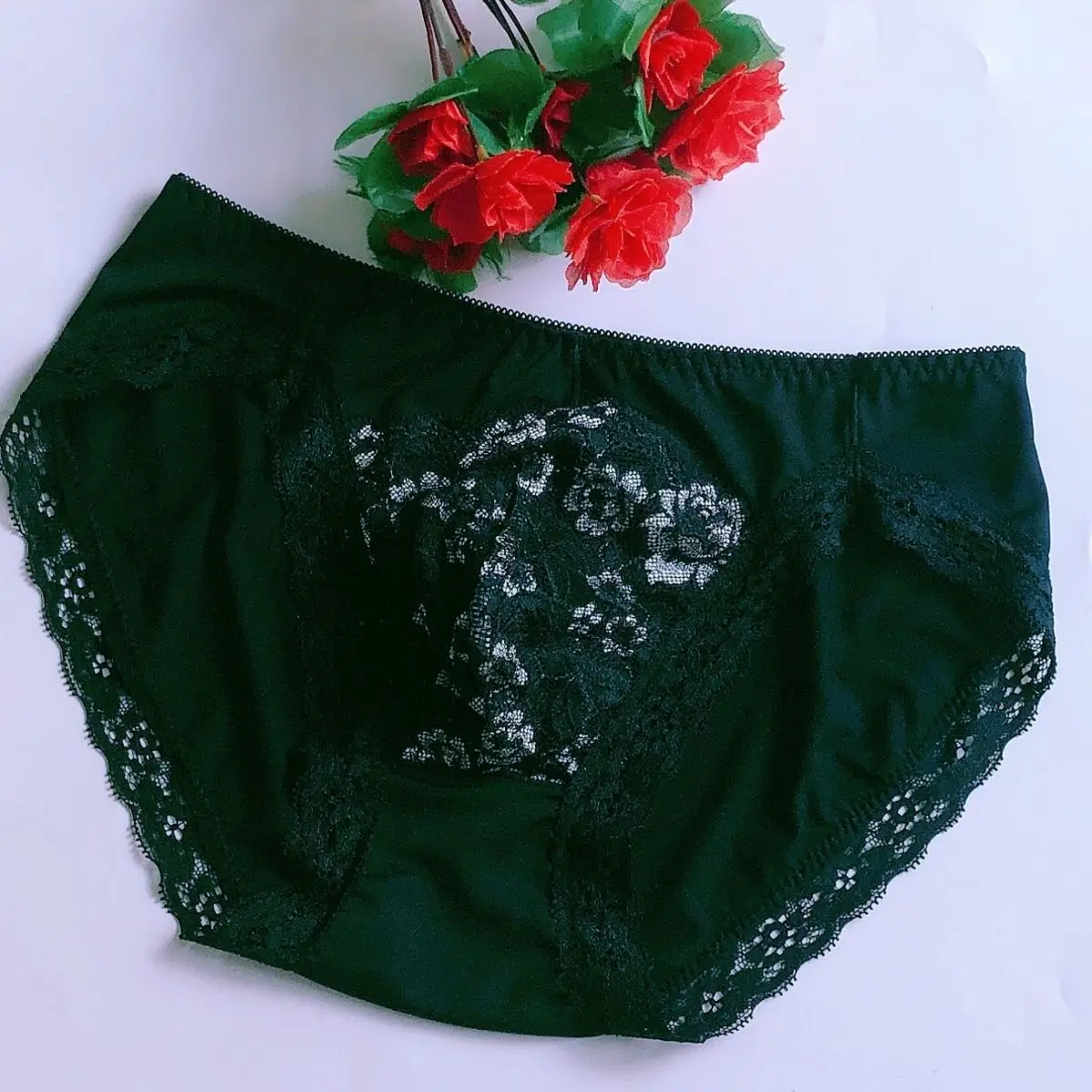 Men Silk Soft  Bow Sissy Low-waisted Panties Lace briefs Private Party Sexy Show Costumes BF Gift - Image 2