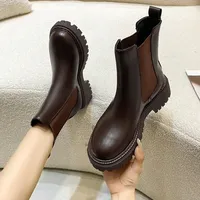 2025 New Chelsea Boots Thick-soled Women's Winter Shoes for Women Autumn Fashion Thick-soled Short Boots for Women