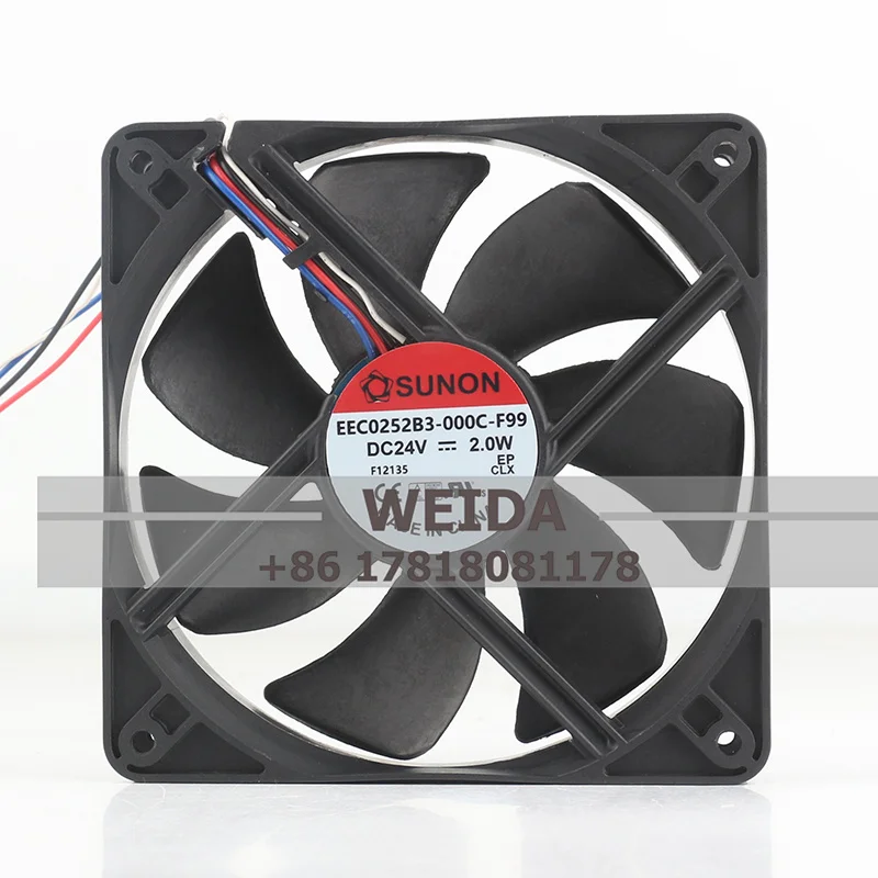 Chassis fan EEC0252B3-000C-F99 SUNON 12025 DC24V 2.0W 12CM Quiet cooling fan Axial fan of the cabinet