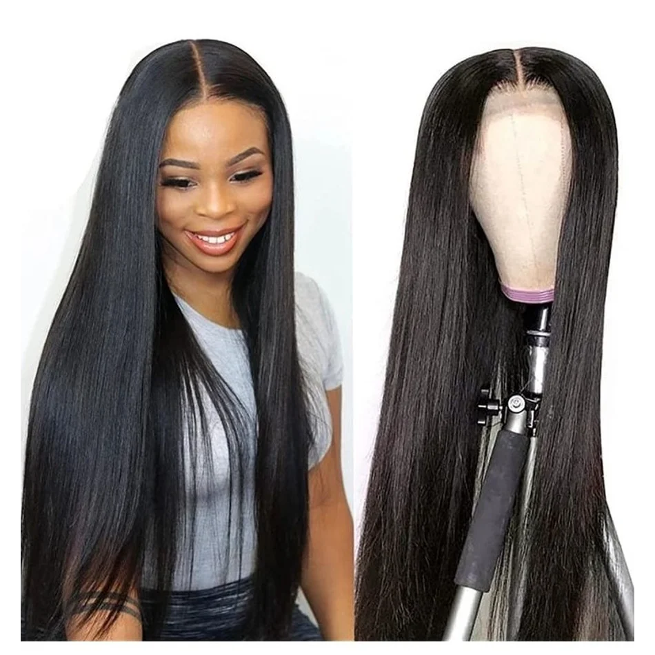 Peruca Direta Lace Frontal para Mulheres, Perucas Dianteiras Lace Brasileiras HD, Cabelo Humano, Pronto para Vestir, 200 Densidade, Escolha, 30 ", 40", 13x6