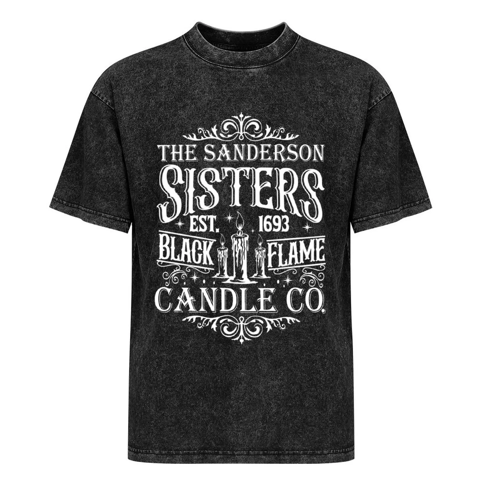 The Sanderson Sisters Black Flame Candle Co: maglietta bianca roba anime roba economica abbigliamento da uomo