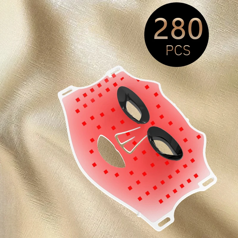 Wireless 4-colour silicone LED face mask, view 4