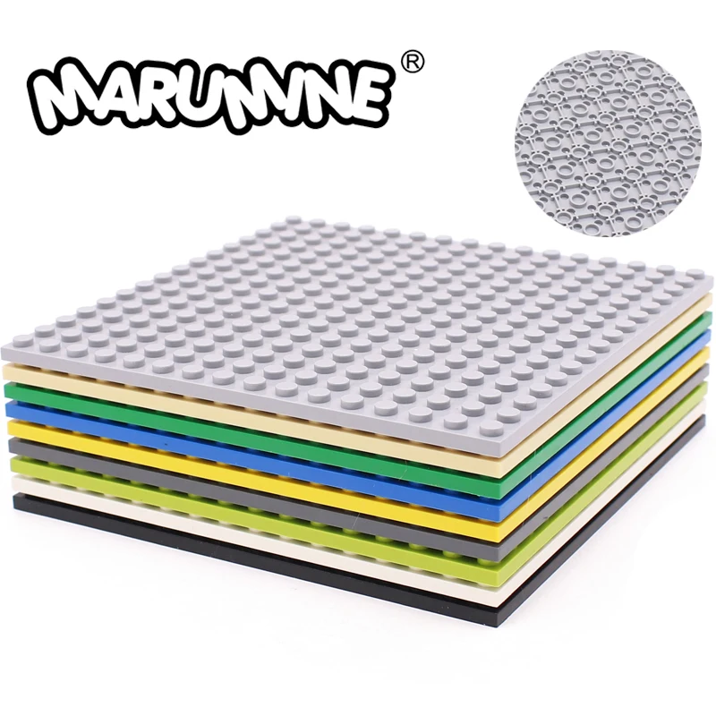 Marumine Building Blocks Double-sided Base Plate 16x16 91405 Assemble Parts MOC Bricks Baseplate Idea House Construction Board