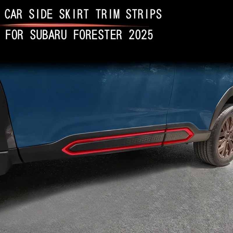 

Для Subaru Forester 2025 + ABS черный молдинг для боковой двери, накладка, защитная полоса, внешние декоративные аксессуары
