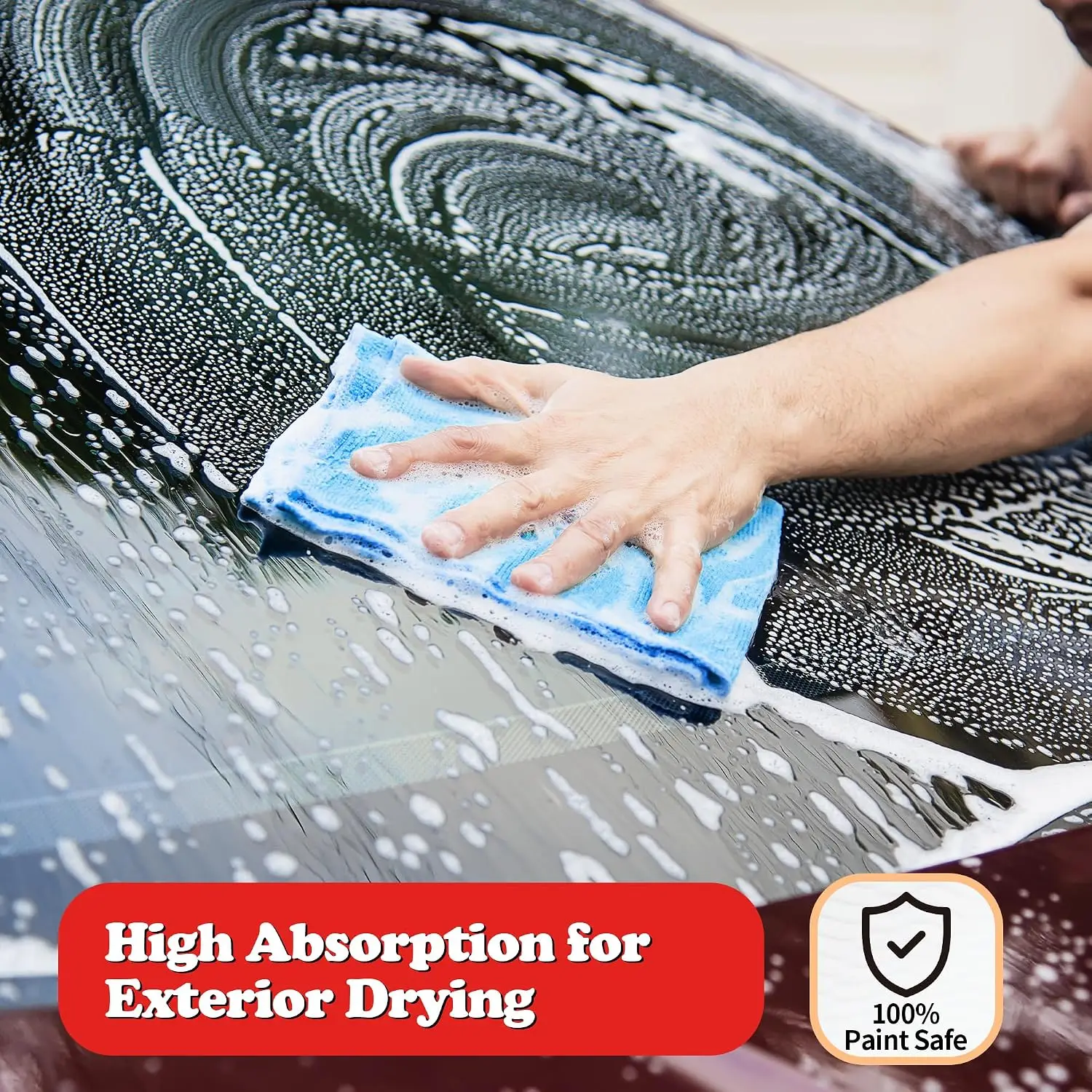 24 Pack Microfiber Towels, Absorbent Cleaning Cloths for Car, Garage, Dust Rags, 11.5x11.5 in view 5
