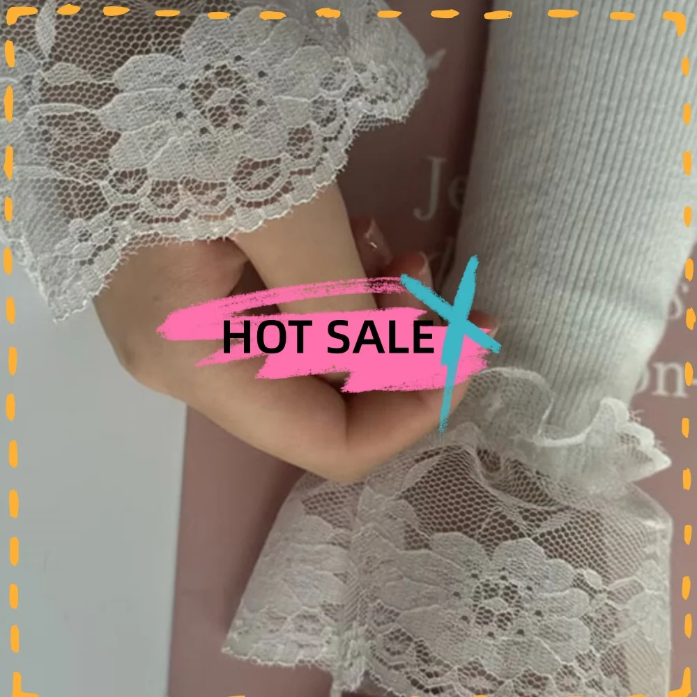 

1 пара кружевных рукавов, теплый защитный чехол для рук, искусственные рукава, вязаные лоскутные длинные перчатки, модный декор, эластичные манжеты для одежды