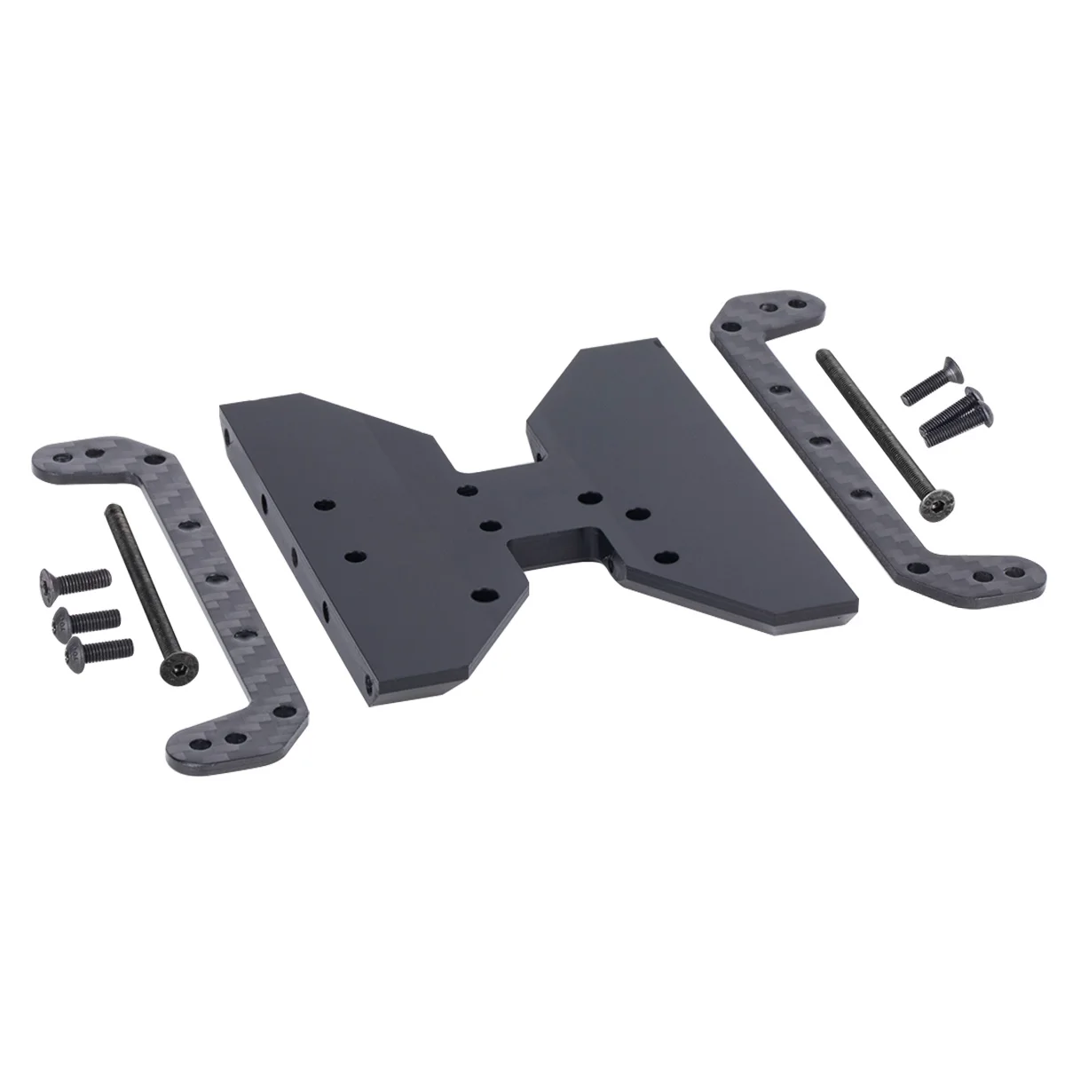 Placa de transmisión de placa de deslizamiento de chasis de fibra de carbono para 1/10 coche trepador de control remoto Axial SCX10 Capra 1,9 UTB F9 AXI03004 piezas de mejora