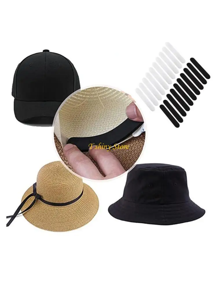 N58F Summer Hat Sweatband 10pcs Hat Size Reducer Sweat Absorbing Pad Stickers Disposable Cap Soft EVA Hood Liner Insert Pad