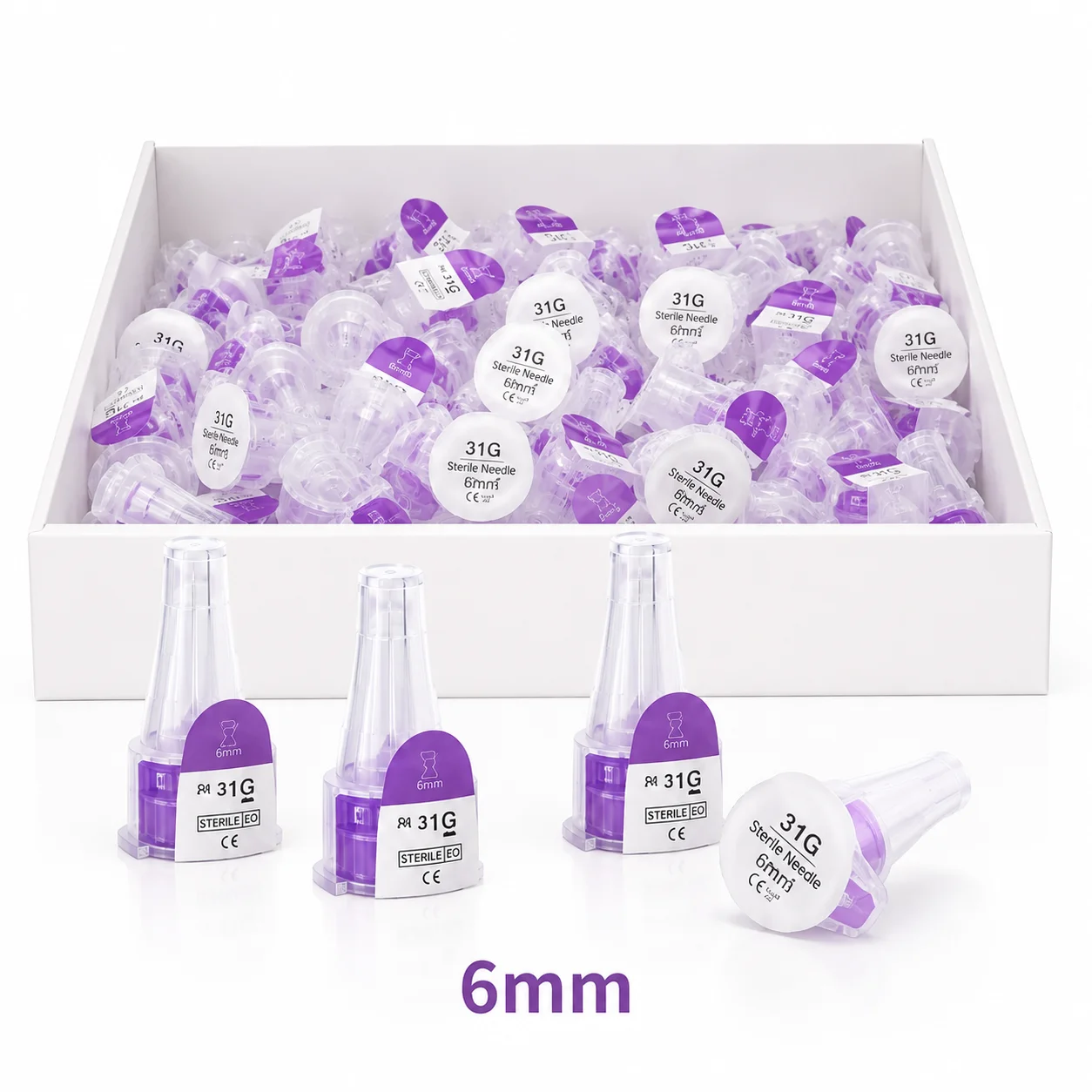 Wegwerp-insulinepennalden 4/5/6/8mm Universeel voor insuline-injectiepennen Steriel voor eenmalig gebruik Fijne naaldaccessoires