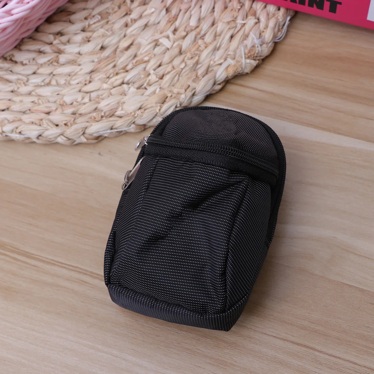 

Mini Canvas Golf Ball Holder Pouch Bag Front Back Pockets Storage Balls Tees Tools Lightweight Durable Zipper Bag For Golfers