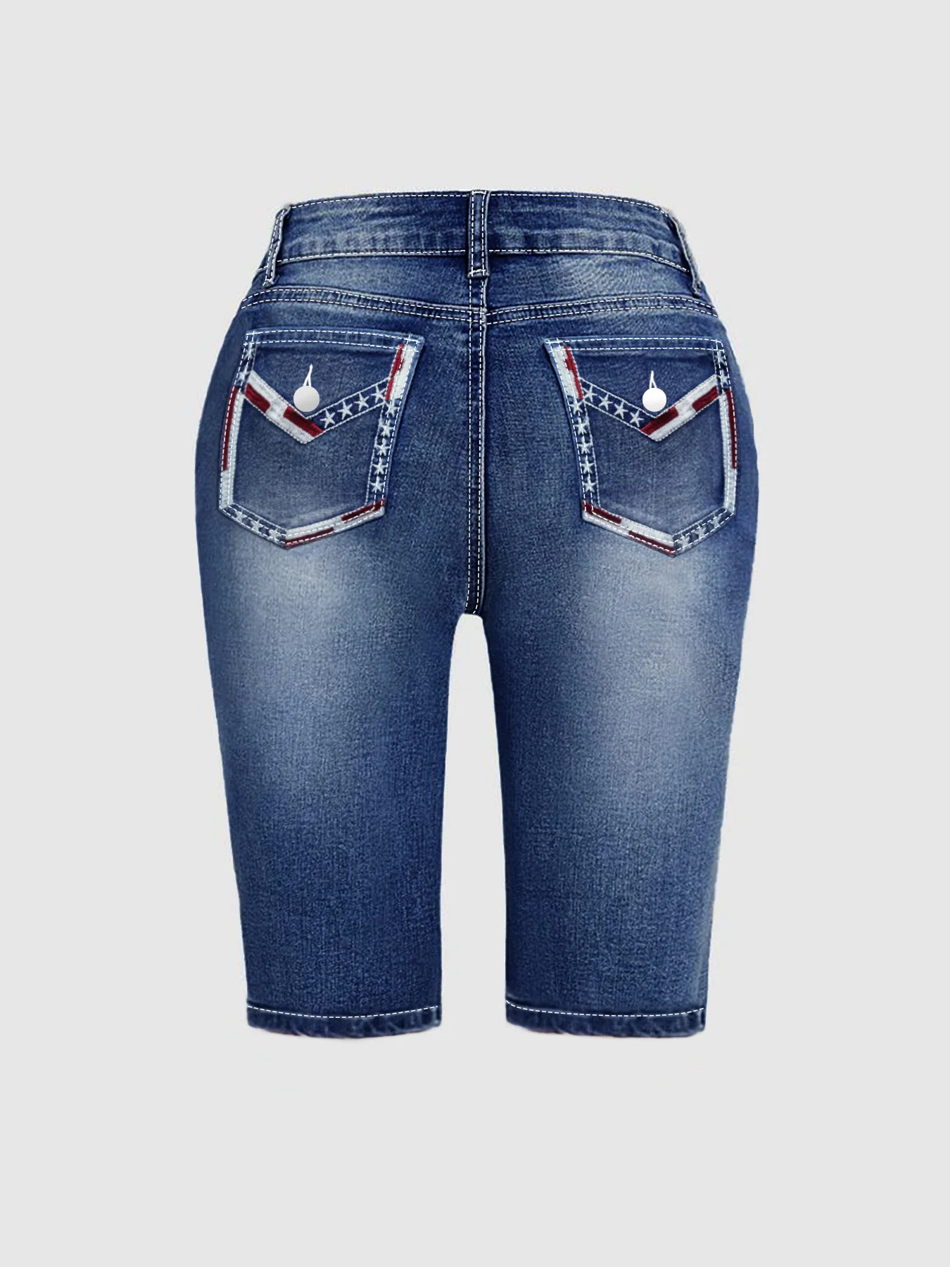 بالإضافة إلى حجم ارتفاع الخصر الدينيم الجينز المرأة عارضة سليم صالح غسلها سستة خمسة أرباع طول الدينيم السراويل