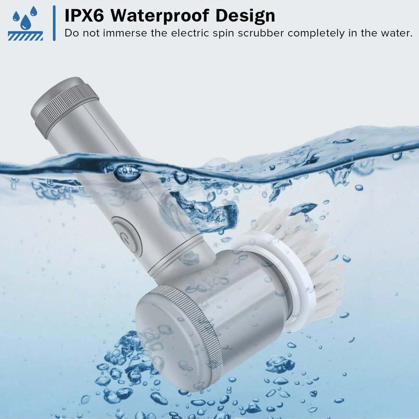 Xiaomi MIJIA Electric Spin Scrubber Bathroom Cleaning Brush Power Scrubber 6 Replaceable Brush Heads Electric Cleaning Brush New