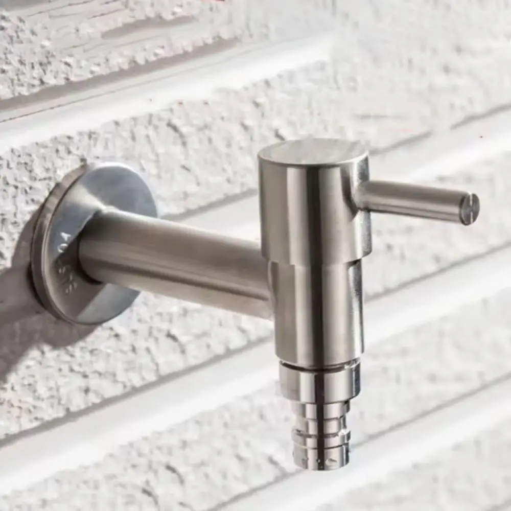 

Настенный смеситель для стиральной машины, Т-образный кран для умывальника из нержавеющей стали 304, удлиненный быстрооткрывающийся одинарный смеситель для холодной воды