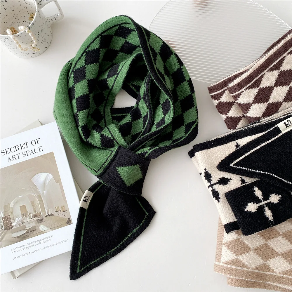 Women Knitted Scarf Shawl All-match Fashion Neckerchief Spring Autumn Winter Fashionable Keep Warm Neck Protecting Muffler