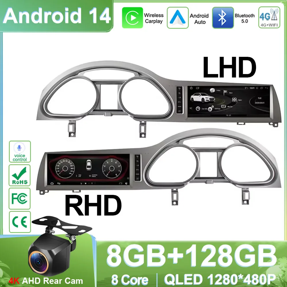 Для Audi Q7 4L 2005-2015 MMI 2G 3G LHD RHD Carplay Android 13 Мультимедийный плеер Авто Радио Стерео GPS-навигация NO 2din DVD BT