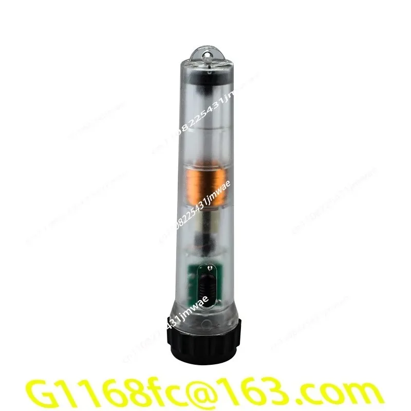 Hand-cranked Shaking Charging Farad Self-generating Transparent Emergency Fluorescent Student Flashlight