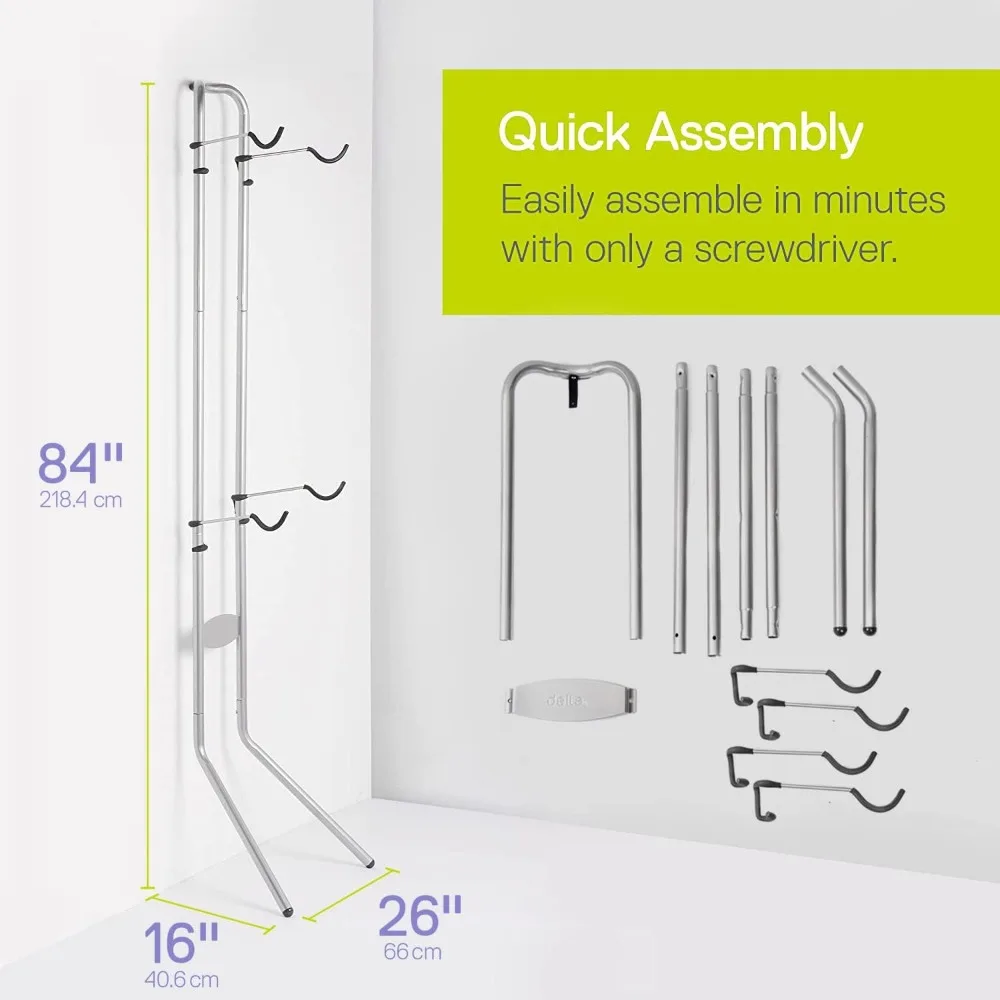 Regulowany pod kątem uchylenia stojak rowerowy do przechowywania rowerów szosowych, MTB i hybrydowych - Delta Cycle Michelangelo 2