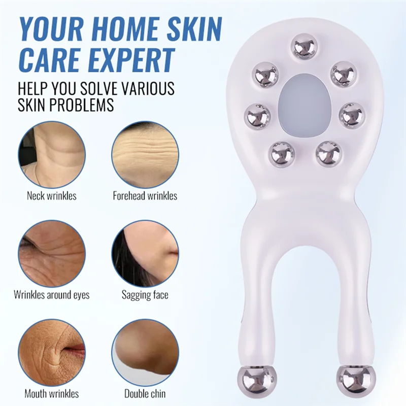 【Coupon!】LED Facial Neck Firming Massager EMS Microcurrent Skin Rejuvenation 7 In 1 Face Lifting Device Beauty Care Equipment