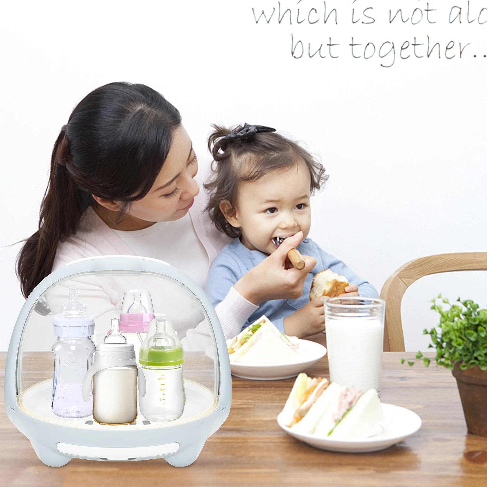 

Baby Box Feeding Storage Container Draining Tray Multi-Function Dry Wet Use Detachable Easy Cleaning Safe Durable Material Cup
