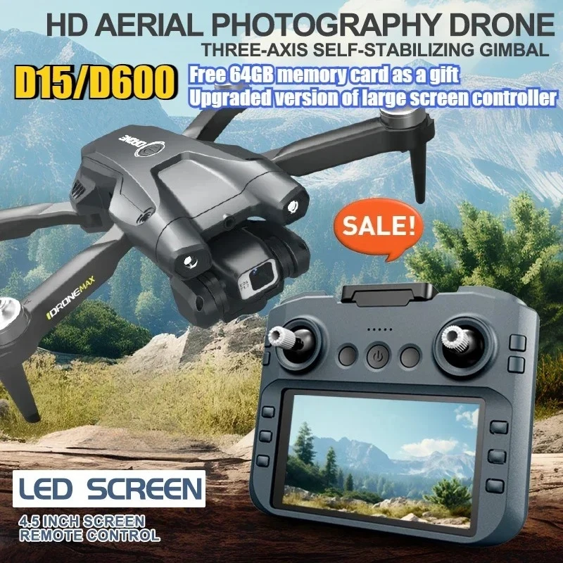 

2025 D15//D600newlarge screen control professional drone 8K high-definition obstacle avoidance wide-angle helicopter WIFI FPV